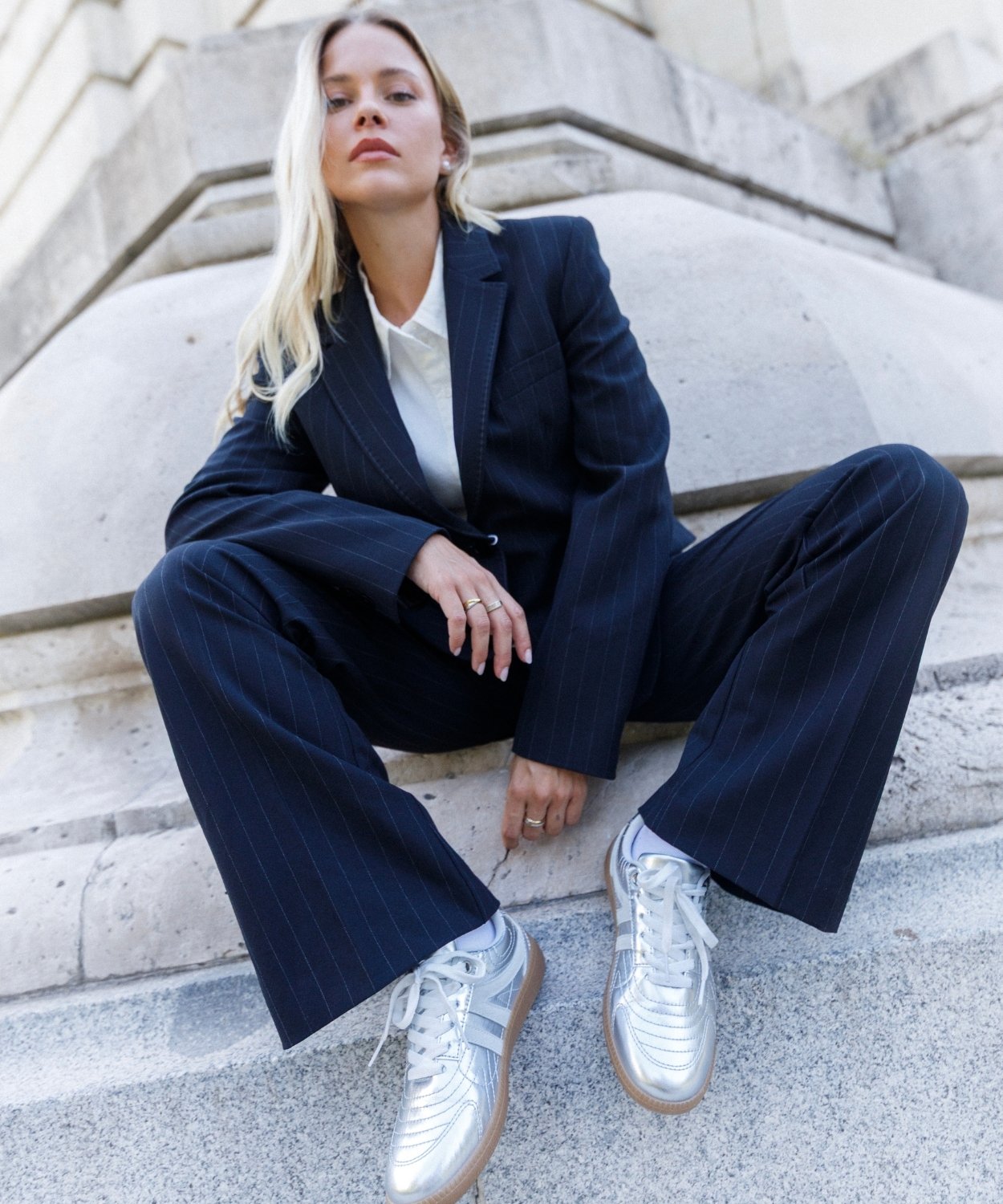 Zapatillas casual retro metalizadas